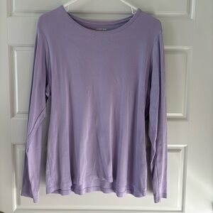 Lands' End Light Purple Long Sleeve Top Size XL